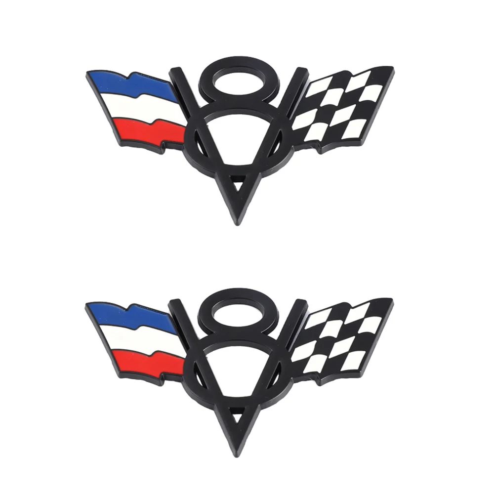 

Black France V8 Flag Fender Door Tailgate Emblem for Ram Titan Silverado Sierra Car Stickers Accessories