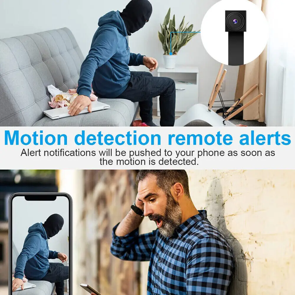 Mini wifi babá cam sem fio visão noturna filmadora 1080p vigilância dvr gravador de vídeo parafuso diy portátil câmera visão remota