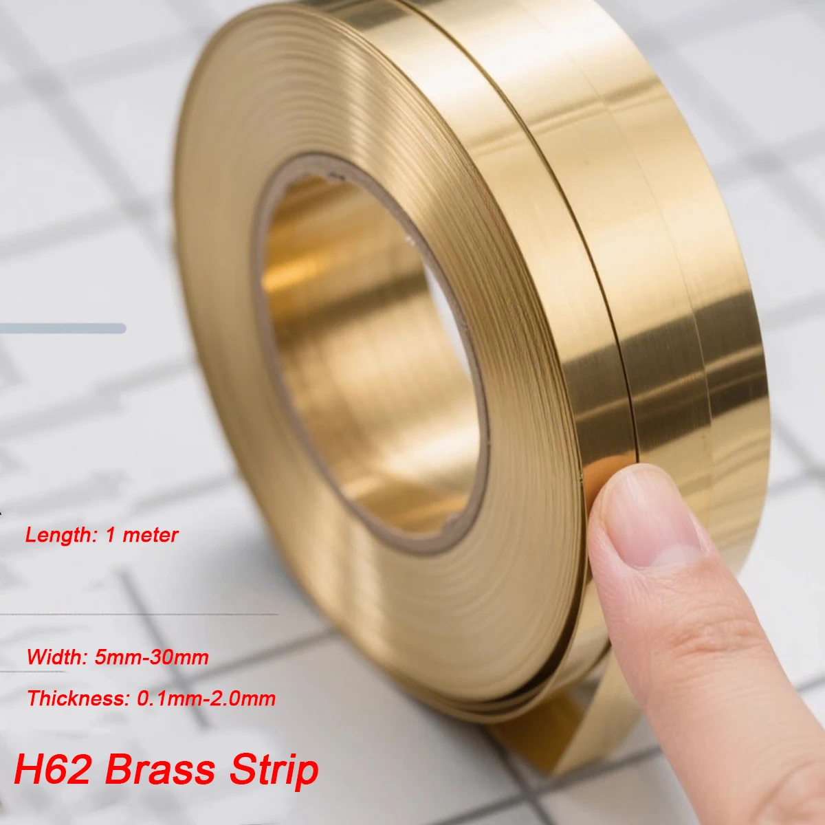 

H65/H62 Brass With Copper Foil Terminal Spring Plate h70 Brass Plate 0.01 0.02 0.05mm Hand Torn Copper Foil