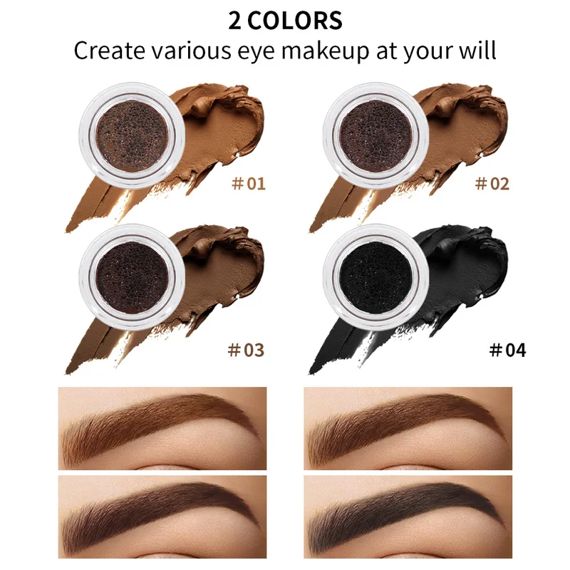 4 Colors Natural Air Cushion Eyebrow Cream Enhancers Waterproof Long Lasting Matte Dyeing Brow Tinted Gel Cream Makeup Cosmetics