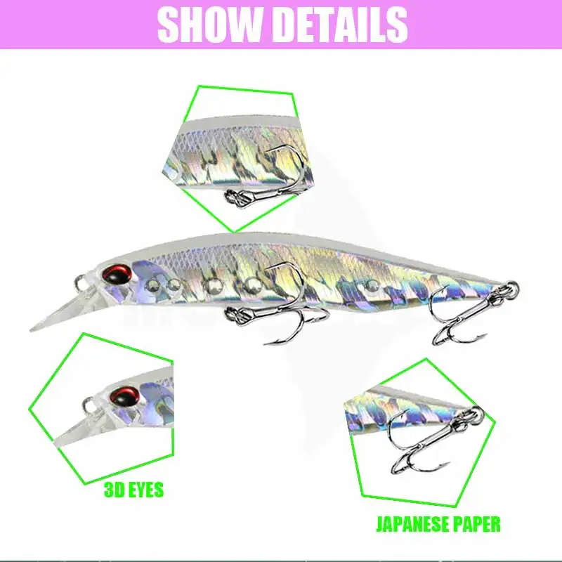 Jerkbait Minnow Fishing Lure 8g 17g Suspend Floating Water Wobblers Peche Accessoire Blackfish Isca Artificial Leurre Equipment