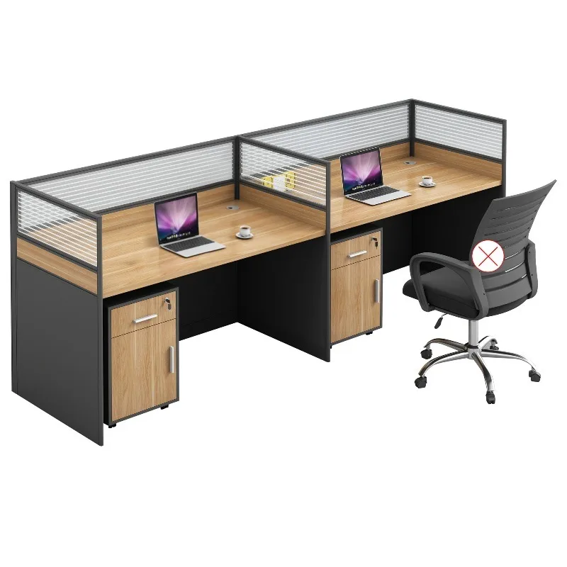 Screen Office Desk And Chair Combination Simple Modern 4/6 Staff Work Desk Finance Office Computer Desk