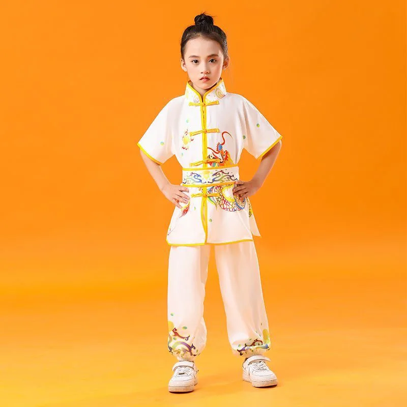 Dziecięcy strój do wushu dla chłopca, kostium do występów Tai Chi, dziecięca odzież do tańca scenicznego, dziecięcy strój do kung fu, dziecięcy uniform do sztuk walki dla dzieci.