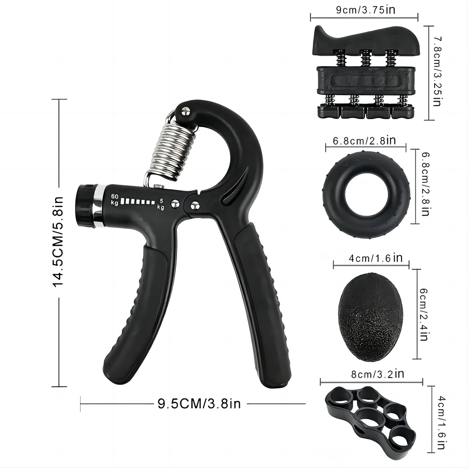 Gripper Adjustable R-Type Hand Grip Exercise Countable Strength Exercise Strengthening Pliers Spring Finger Pinch Wrist Expander