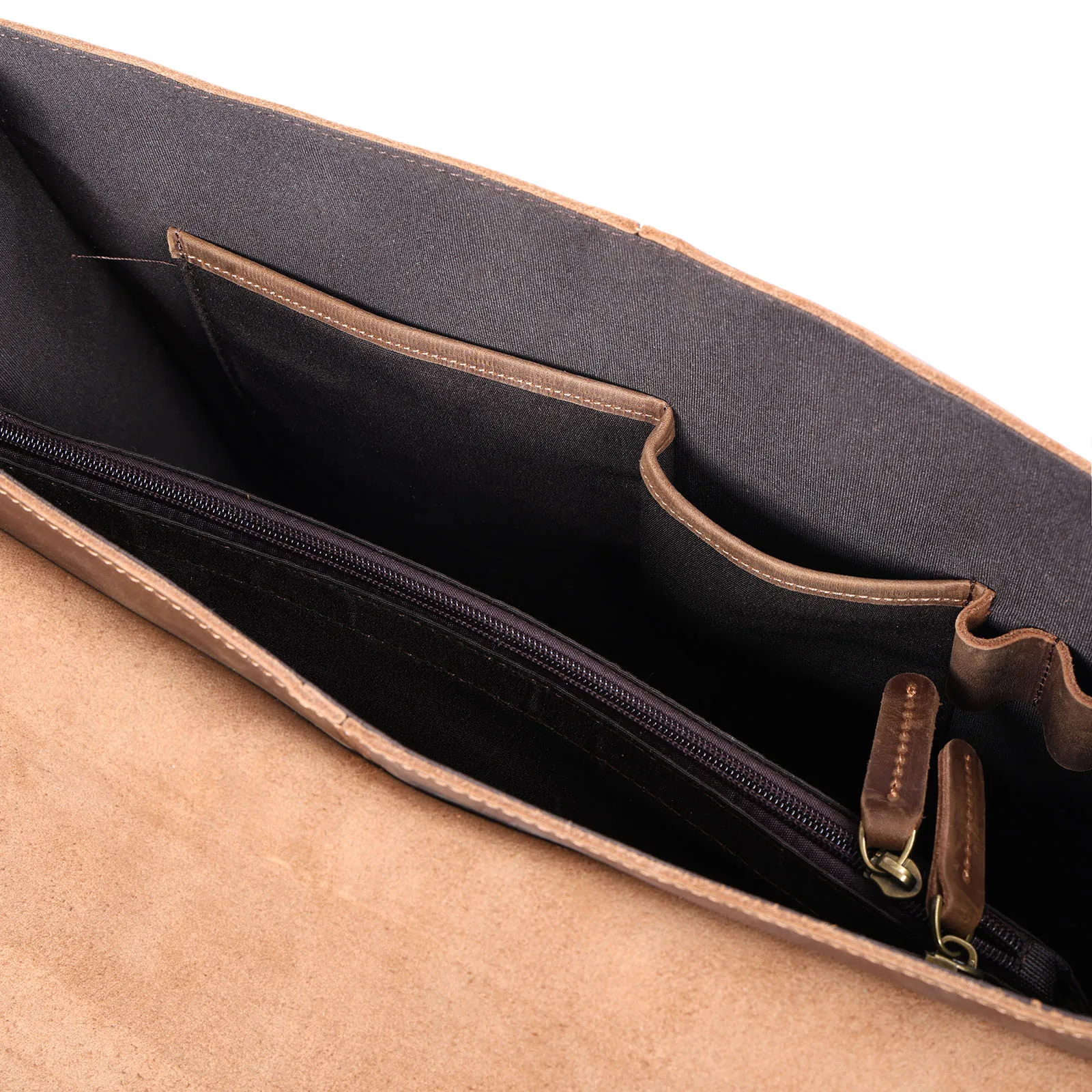 S.WORKER Vintage Echtleder Herren-Aktentasche 16" Laptop-Tasche Crazy Horse Leder Messenger-Handtasche Rindsleder Geschenkidee für Männer – Detail 38