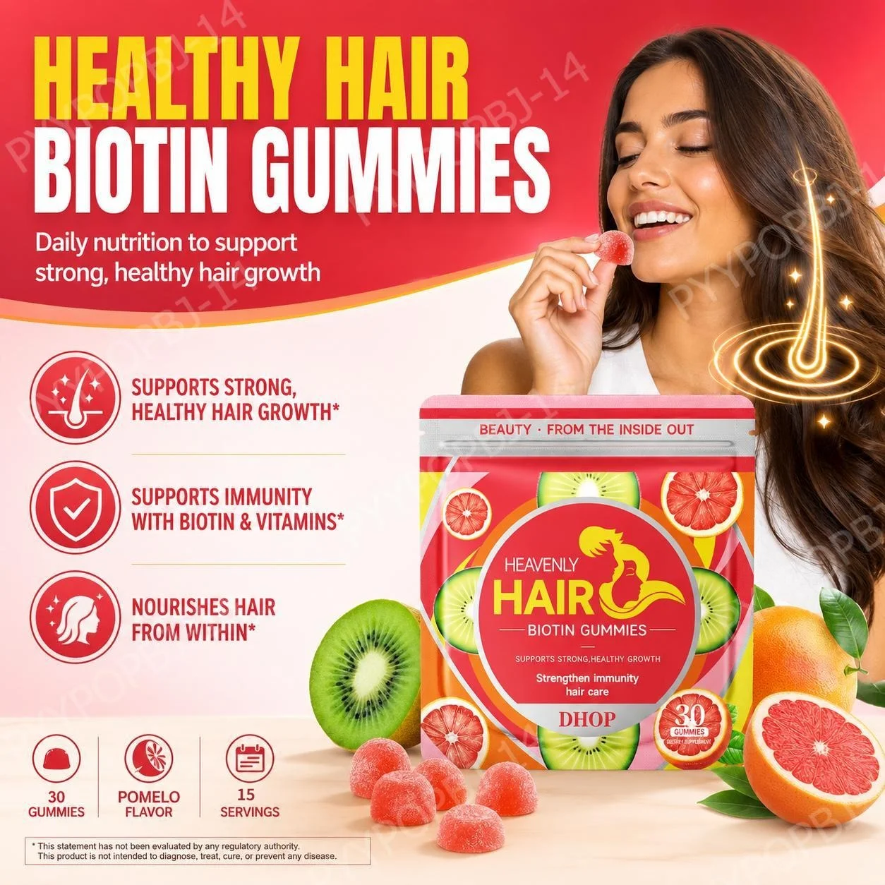 Hair Care Gummies - Biotin Gummies with Vitamin C and