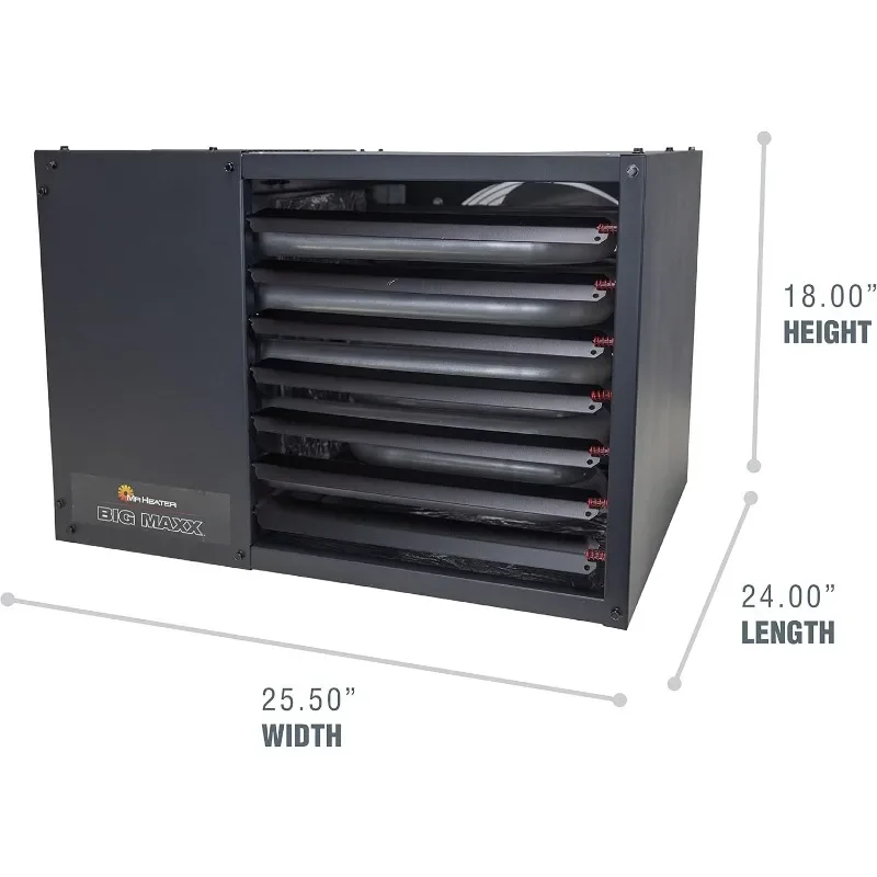 F260560 Grote Maxx Mhu80ng Aardgas Unit Verwarmer, 80,000 Btu, Zwart