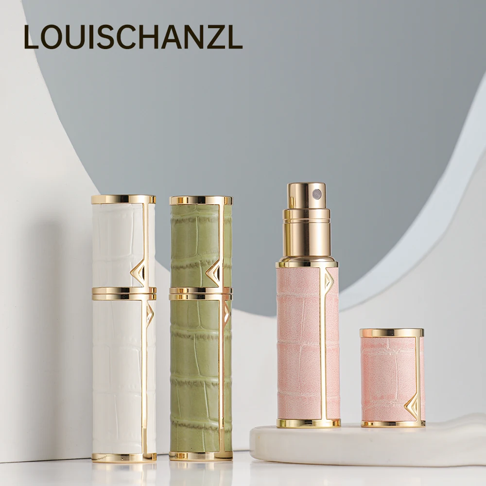 Louischanzl Perfume Atomizer  Bottle Crocodile print PU Sprayer Suitable for Boarding Tight Sealing Travel Perfume Spray 5ml