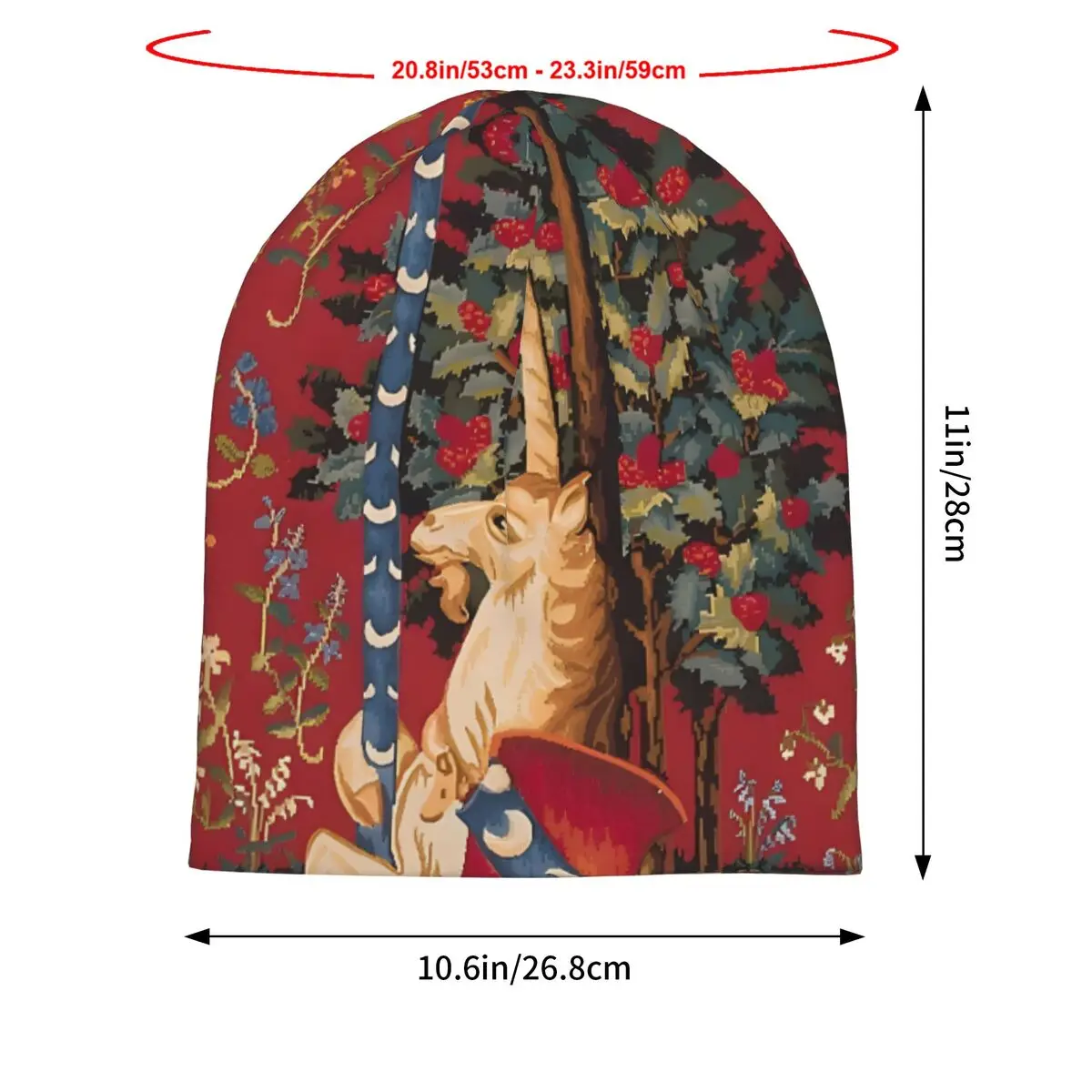 Medieval Unicorn Midnight Floral Tapestry Bath Mat_3 Men's Beanies Printed Chemotherapy Pile Outdoor Turban Breathable