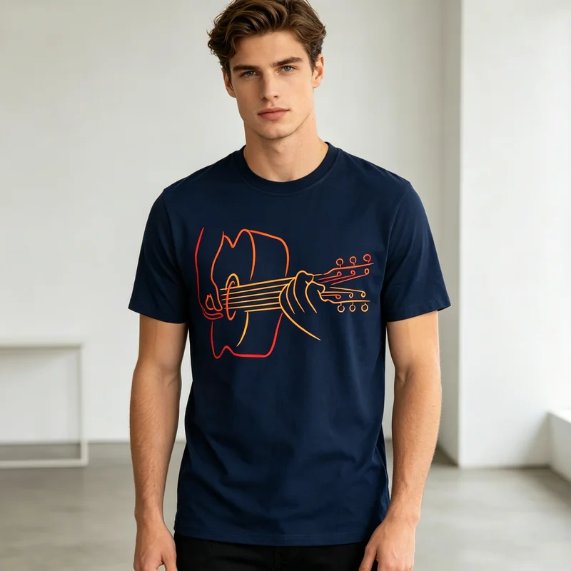 One Boss No Kings Guitar Graphic T Shirt Vintage Rock Music Print Unisex Soft Cotton Crew Neck Short Sleeve Trendy Casual Tops