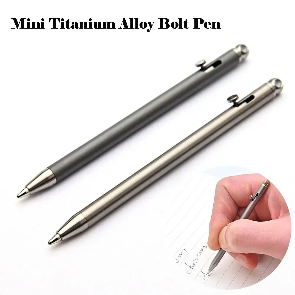 

Многофункциональная портативная ручка-болт, миниатюрная, из титанового сплава, с брелоком, многоразовая, для подписи, в подарок