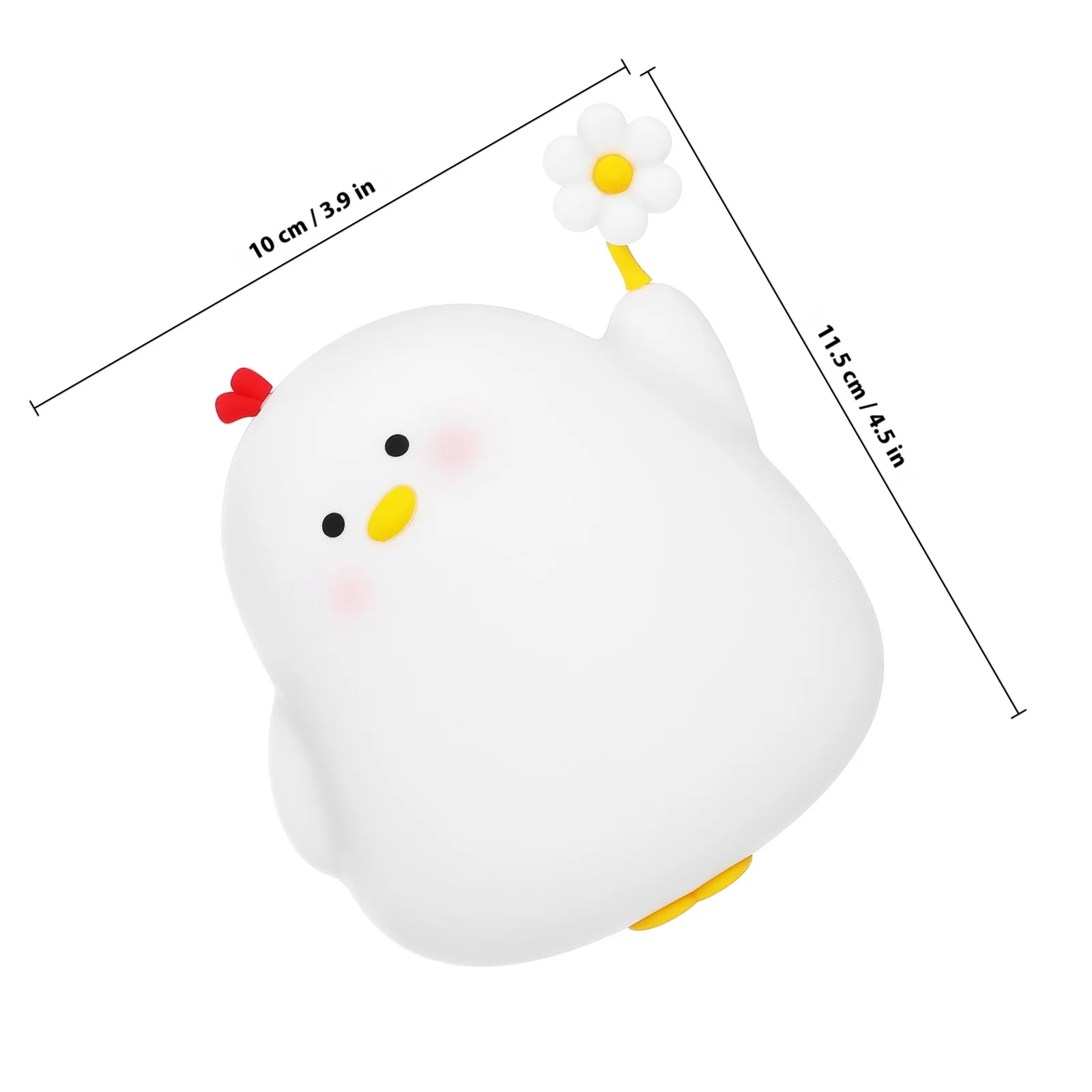 ضوء ليلي قابل لإعادة الشحن للحضانة، مصباح طاولة بجانب السرير، مصباح منضدة على شكل حيوان لطيف، مصباح غرفة مزخرف مع