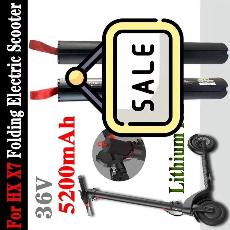 

for Huanxi HX X7 Electric Scooter Battery 36V 5200mAh Foldable Built-In Rechargeable Battery HX X7 Scooter