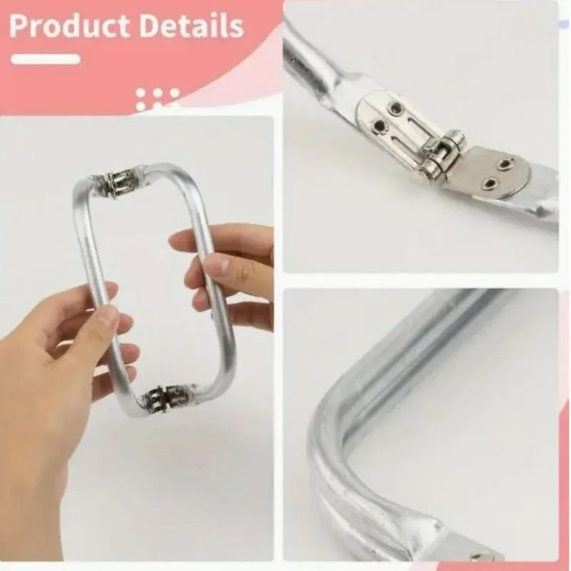 Metal Aluminum Tube Bag Frame for Purse Semi Circle Metal Aluminium Frame Craft Clutch Bag Frame DIY Classical Pouch Hardware