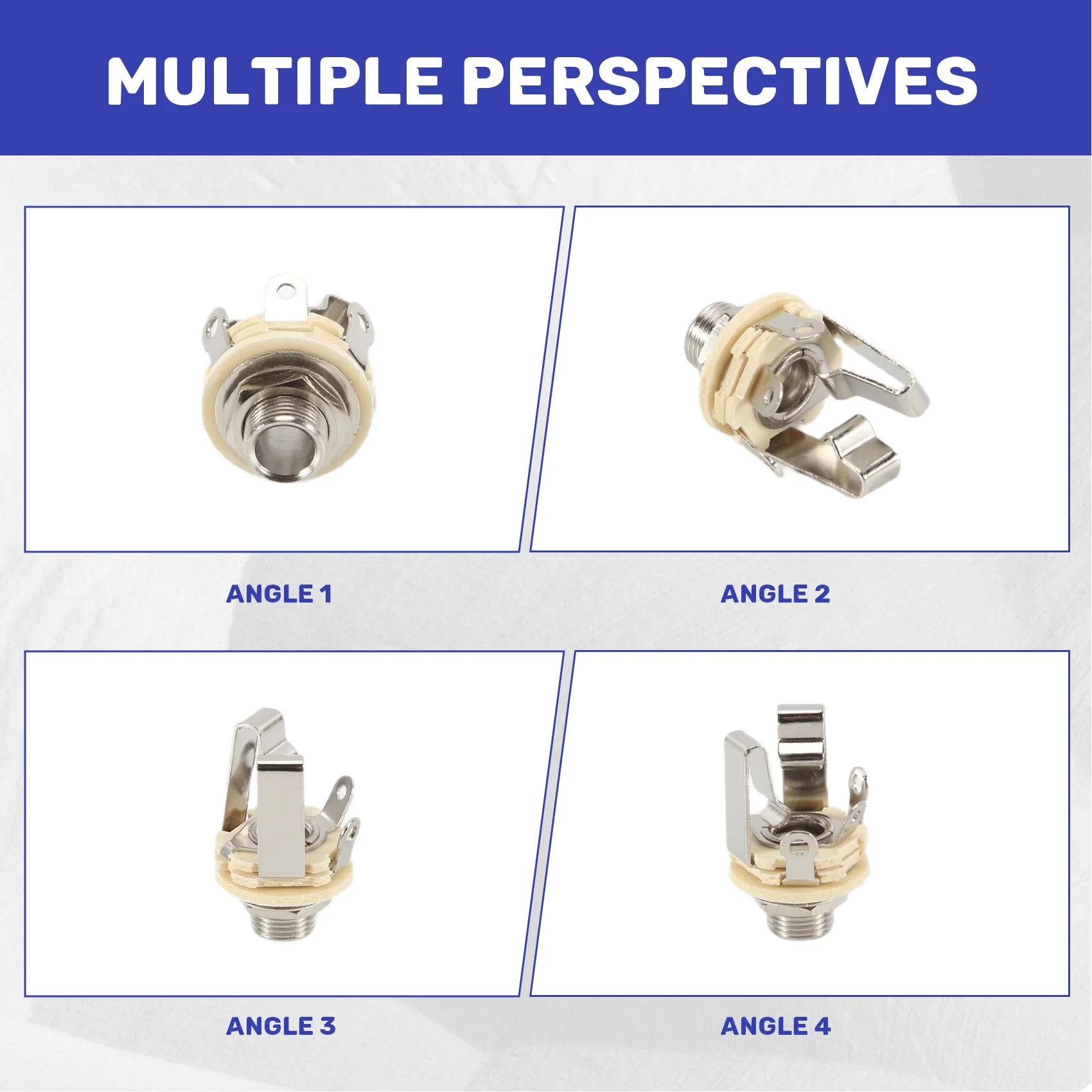 B48B-Jack 6.5 Two-Channel Audio Cable Connector Plug Socket With A Switch Stereo 6.5 Female For Guitar