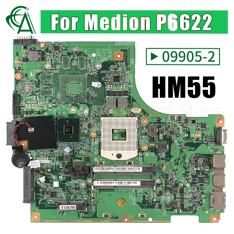 

M10B1 MB 09905-2 For Medion P6622 E6214 Laptop Motherboard 48.4GU01.021 HM55 SOCKET PGA 989 Notebook Mainboard Tested Work