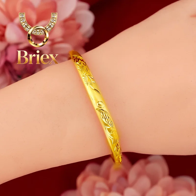 

Briex Jewelry 9999 gold women's push and pull bracelet 24K gold star bracelet AU750 fashion meteor shower dragon and phoenix bra