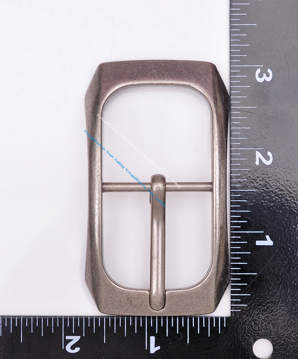 قوس الصلبة مستطيلة العتيقة الفضة مركز بار دبوس حزام مشبك صالح 32 مللي متر حزام 78*45 مللي متر #6