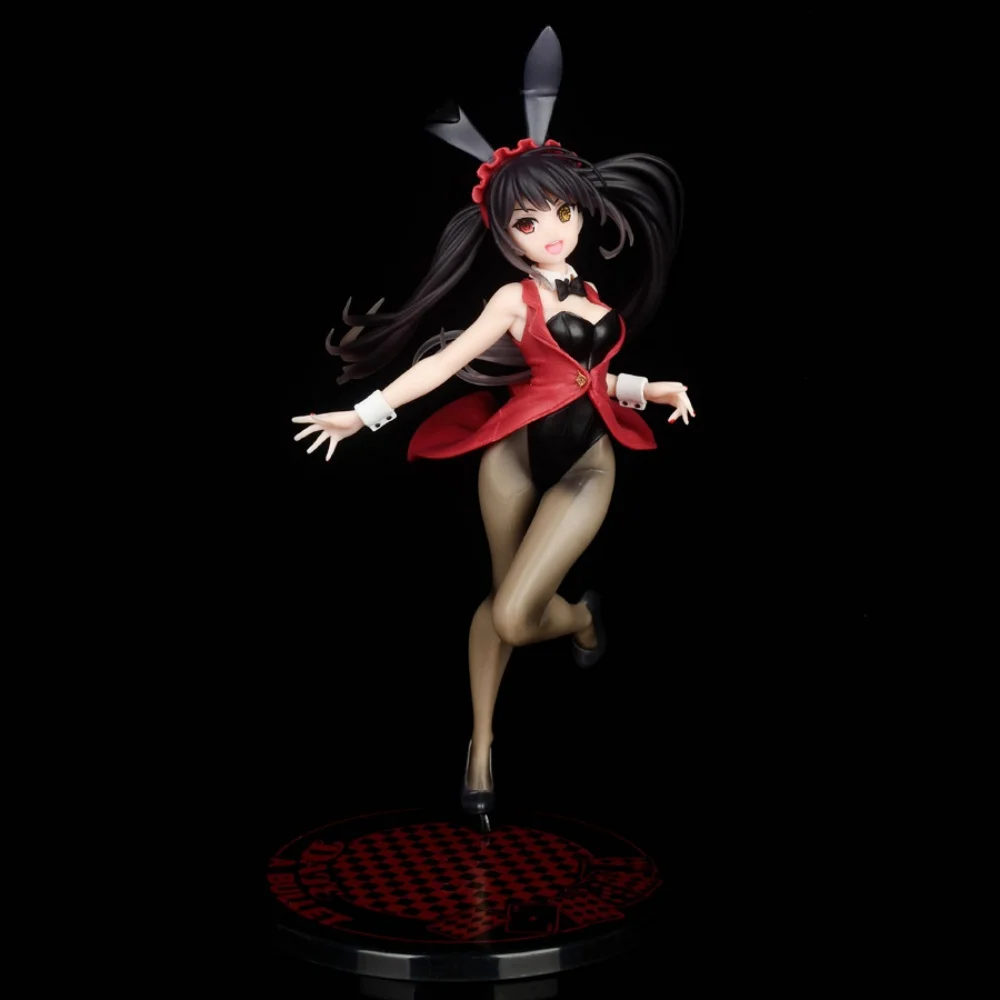 

Anime Date A Live Tokisaki Kurumi Nightmare Bunny Girl Standing Posture PVC Action Figure Collectible Model Doll Toy 20CM