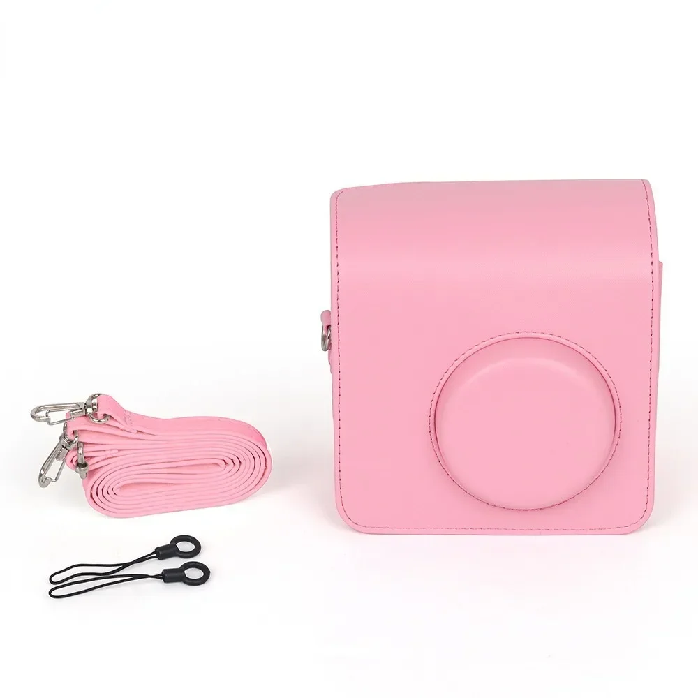 Funda para cámara instantánea, funda protectora antiarañazos a prueba de golpes, bolsa de almacenamiento suave de cuero PU para Instax MiniSE/7+