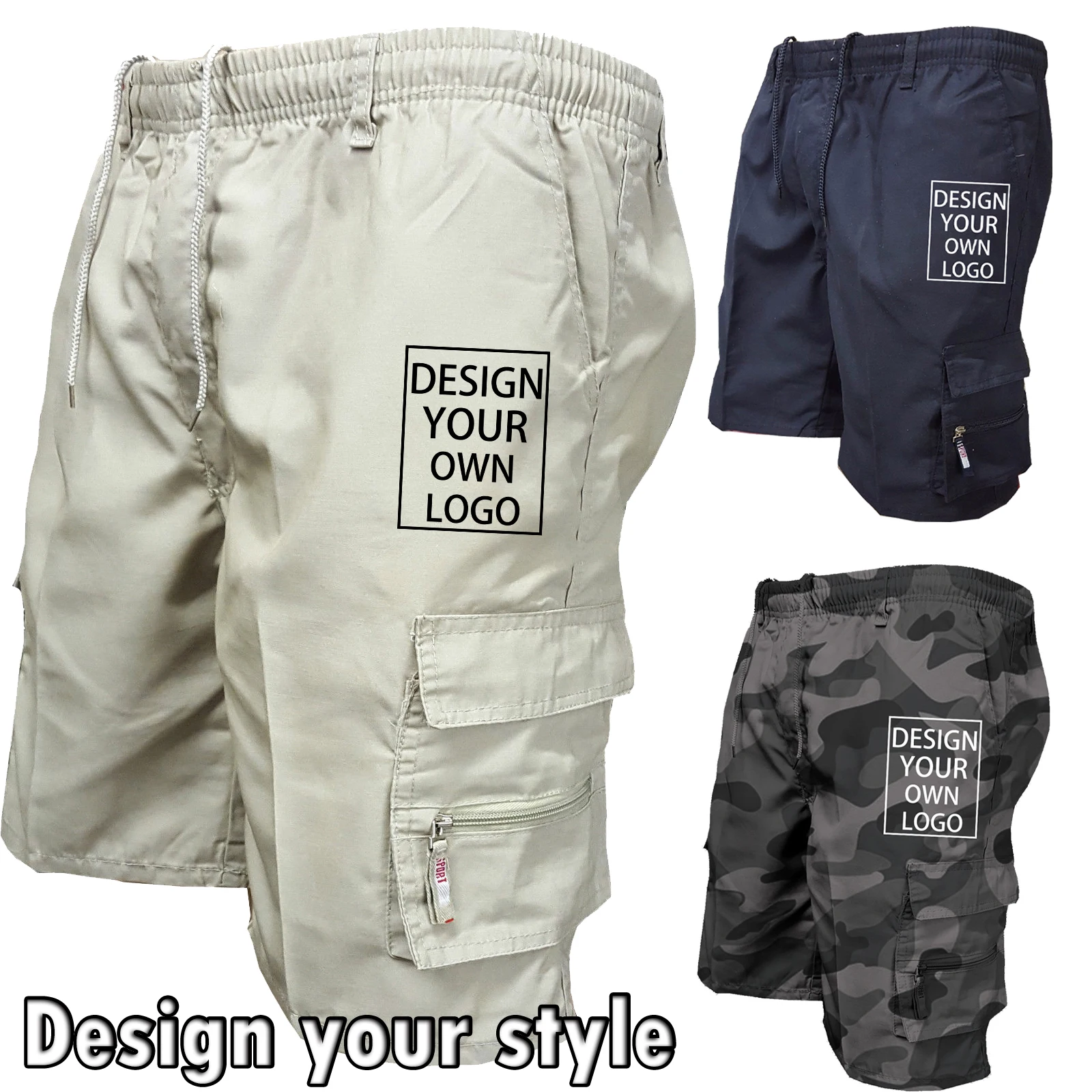 Customized Trending Men's Loose Casual Tooling Shorts Multi-pocket Summer Outdoor Sports Shorts