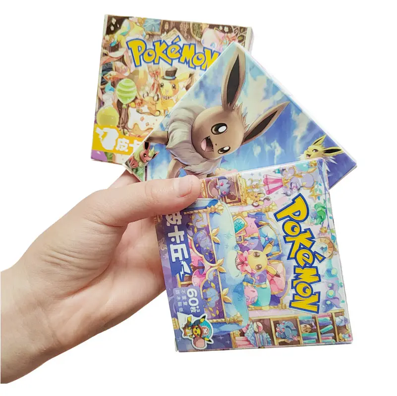 63pcs Cute Anime Pokémon Stickers Pikachu Eevee Boxed Graffiti Sticker Cartoon Laptop Suitcase Sticker Kids Christmas Party Gift