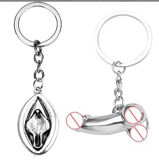 orgasm keychain Woman Genitalia Key Chain Penis Keyring Individual Keychains Woman Gifts Man Car Key Ring