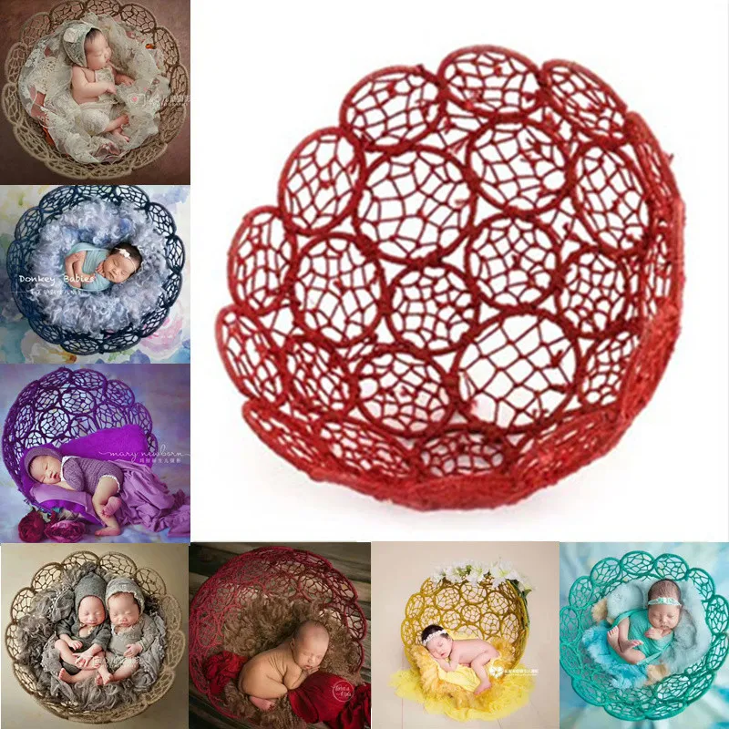 Puntelli per fotografia neonato ragazzo ragazza 50cm sedia tessuta vuota letto cesto di fiori posa mobili bambino servizio fotografico puntelli cestino