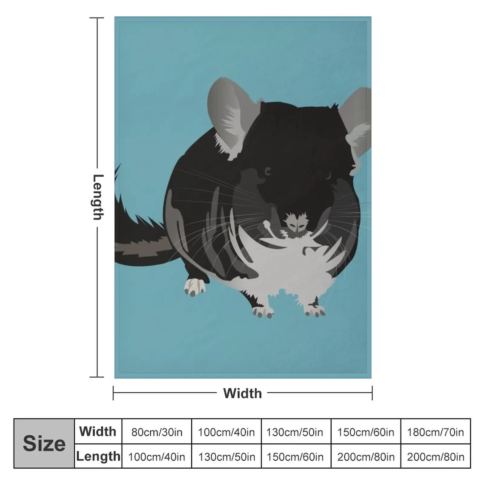 Leonardo the Chinchilla Throw Blanket Retros Cute Plaid Blankets