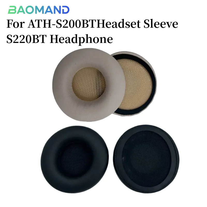 

2pcs/pairs Leather Headphone Foam For ATH-S200BTHeadset Sleeve S220BT Headset Ear pads Cushion Replacement Covers Accoriess