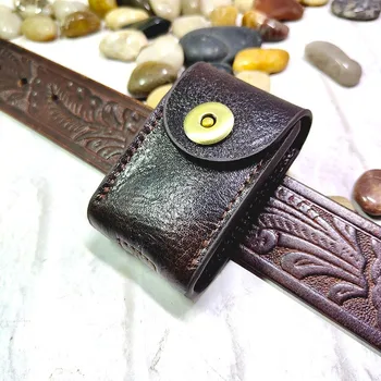 Echt leder Auto Schlüssel etui am Gürtel Pack Hüft tasche Schlüssel Brieftasche Beutel halter Organizer Scheide Männer 1652c