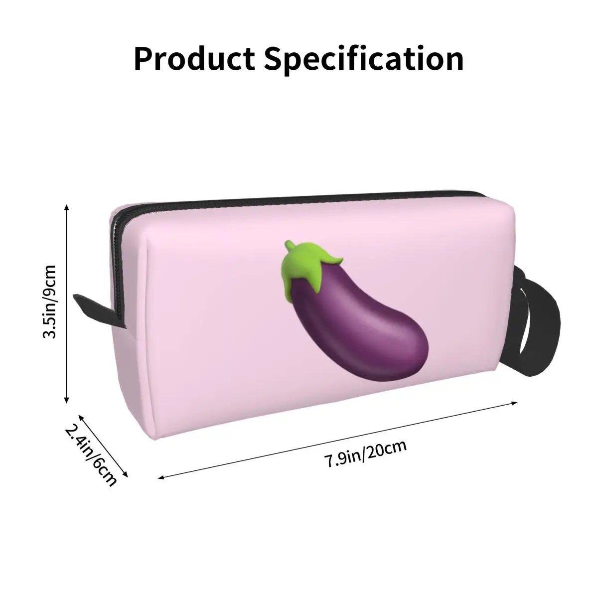 Eggplant Vegetables Makeup Bag Cosmetic Organizer Storage Dopp Kit Toiletry Cosmetic Bag for Women Beauty Travel Pencil Case
