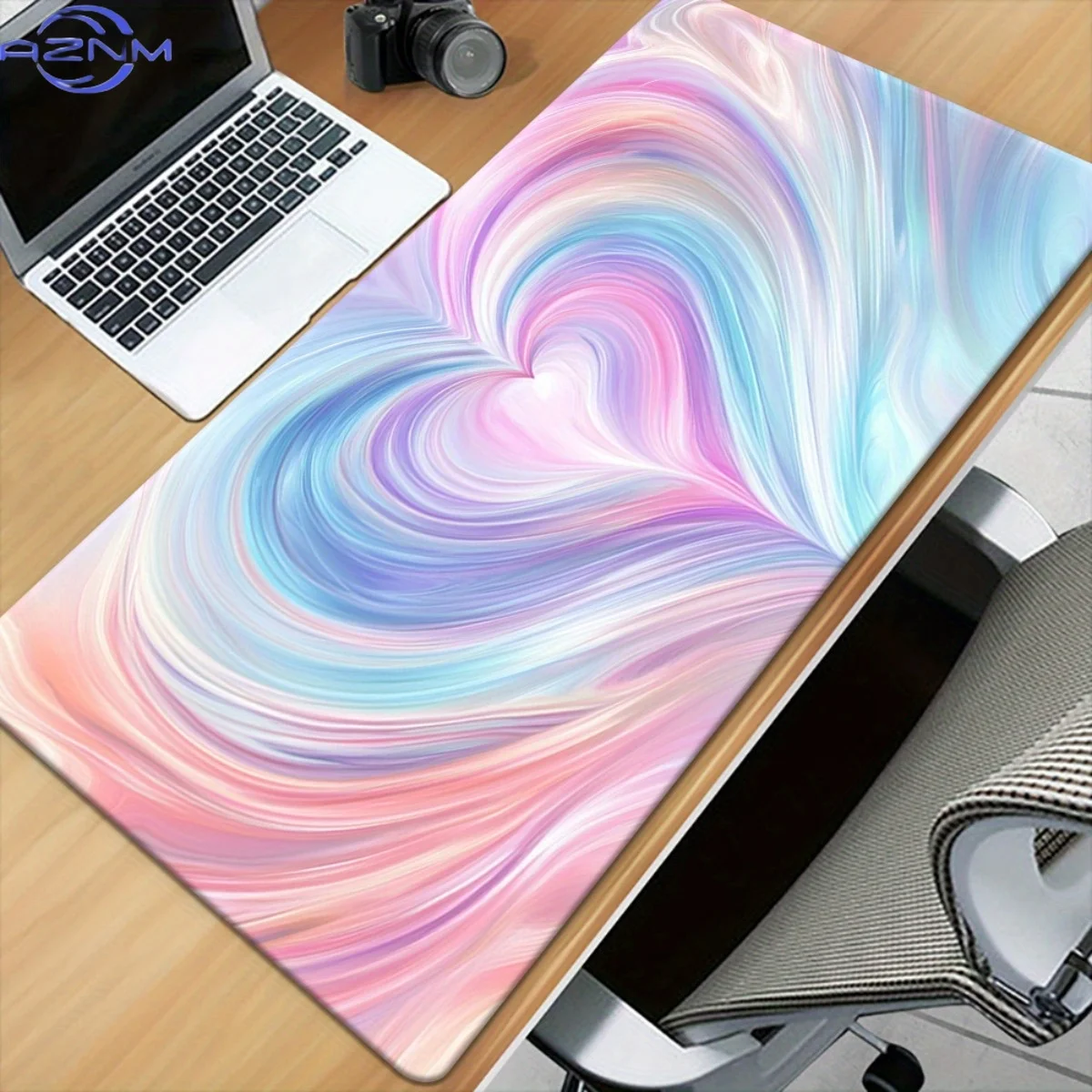 1pc Abstract heart - shaped gradient pattern Pattern HD Printed Pad for Desk, Multi Functional XXL Mousepad, Keyboard Gaming Mou