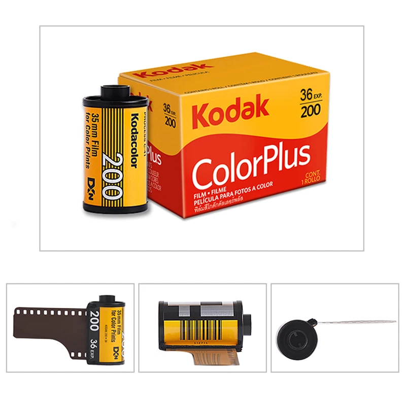 Kodak M38 Film Camera Non-disposable Camera 135 Film Fool with Flash Student Retro Film Sky Black/Cloud White