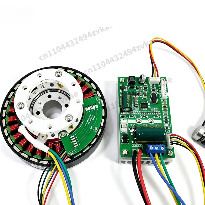 Model 9910 Motor 2.0Nm Hollow Shaft Three Phase DC High Torque Hall Sensing Flat Servo Motor