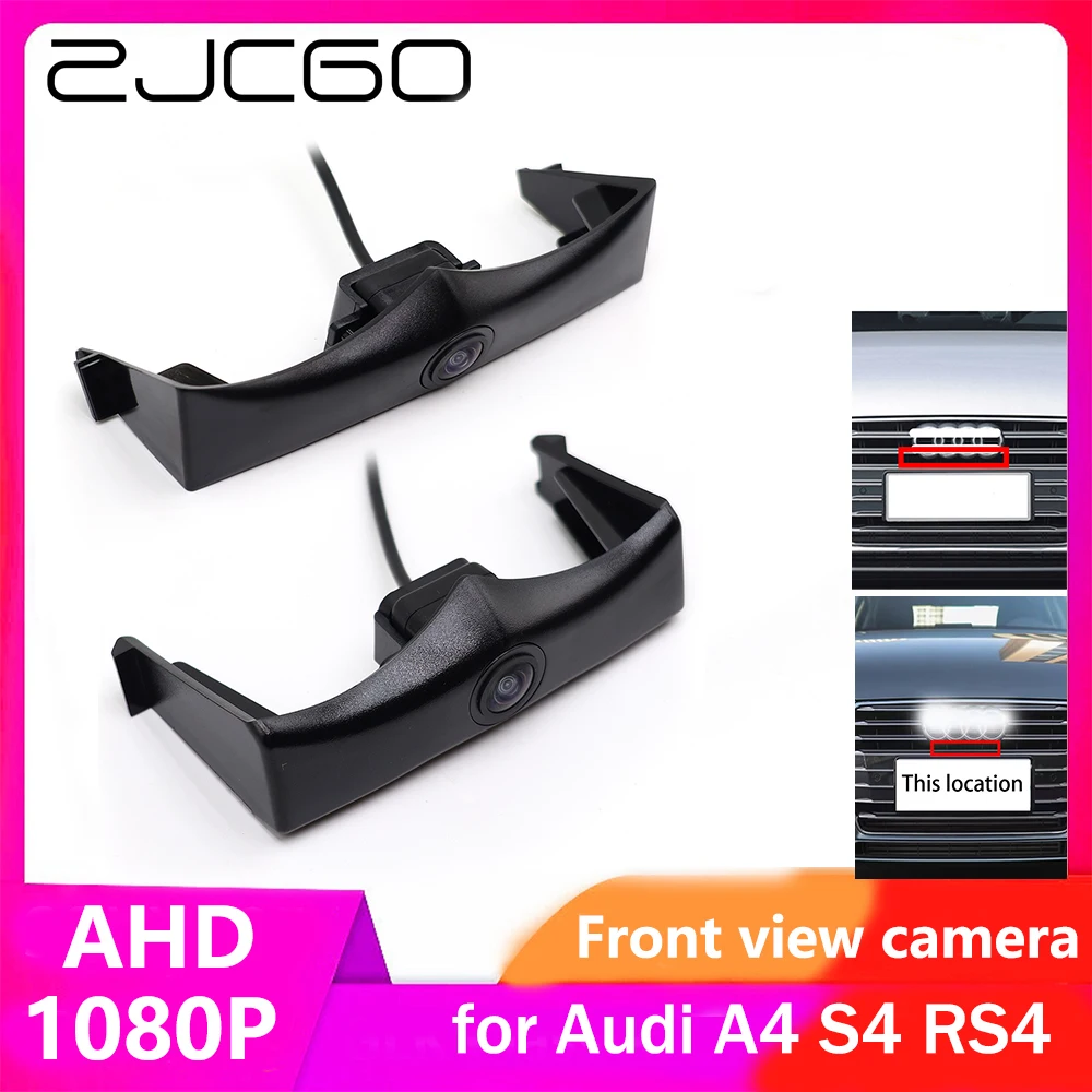 

ZJCGO AHD CVBS 1080P 170° Car LOGO Parking Front View Camera for Audi A4 S4 RS4 B9 8W 2018 2019