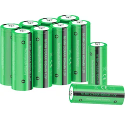 10PC PKCELL 2/3AAA 400mAh akumulator 1.2V NI-MH 2/3AAA akumulatory bluzka z guzikami do solarne ogrodowe światła Led