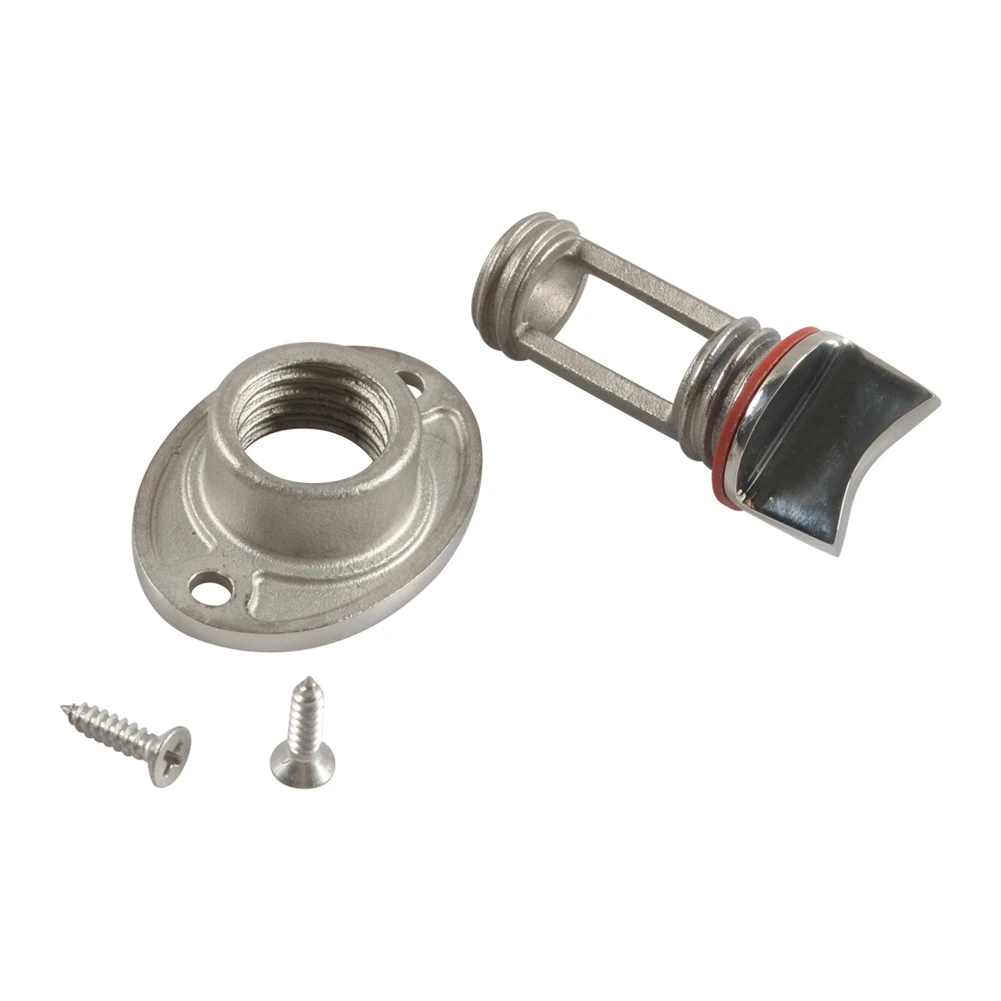 Durable-Marine Drain Plug Stainless Steel Boat Drain Plug Kit Transom Boat Plug For 1 Inch Hole, Thread For 3/4 Inch