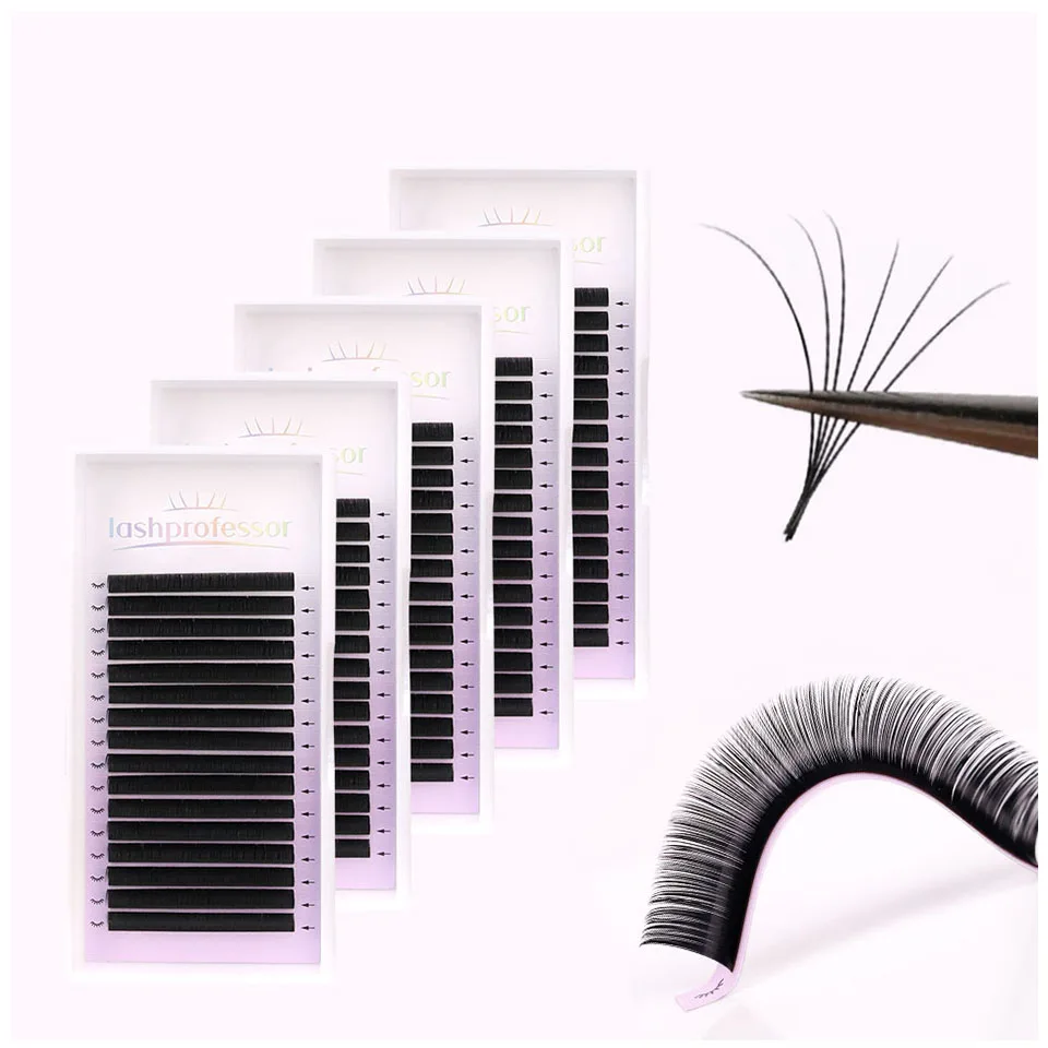 

Lashprofessor 5 Cases Matte Black B/C/CC/D Curl Individual Eyelash Extension Russian Volume Lashes High Quality Makeup Wholesale