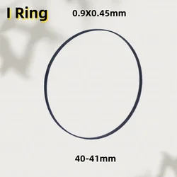 0.9mm X 0.45mm Black I Ring Watch Crystal Gasket for Waterproof Watch Glass 40mm to 41mm Inner Diameter
