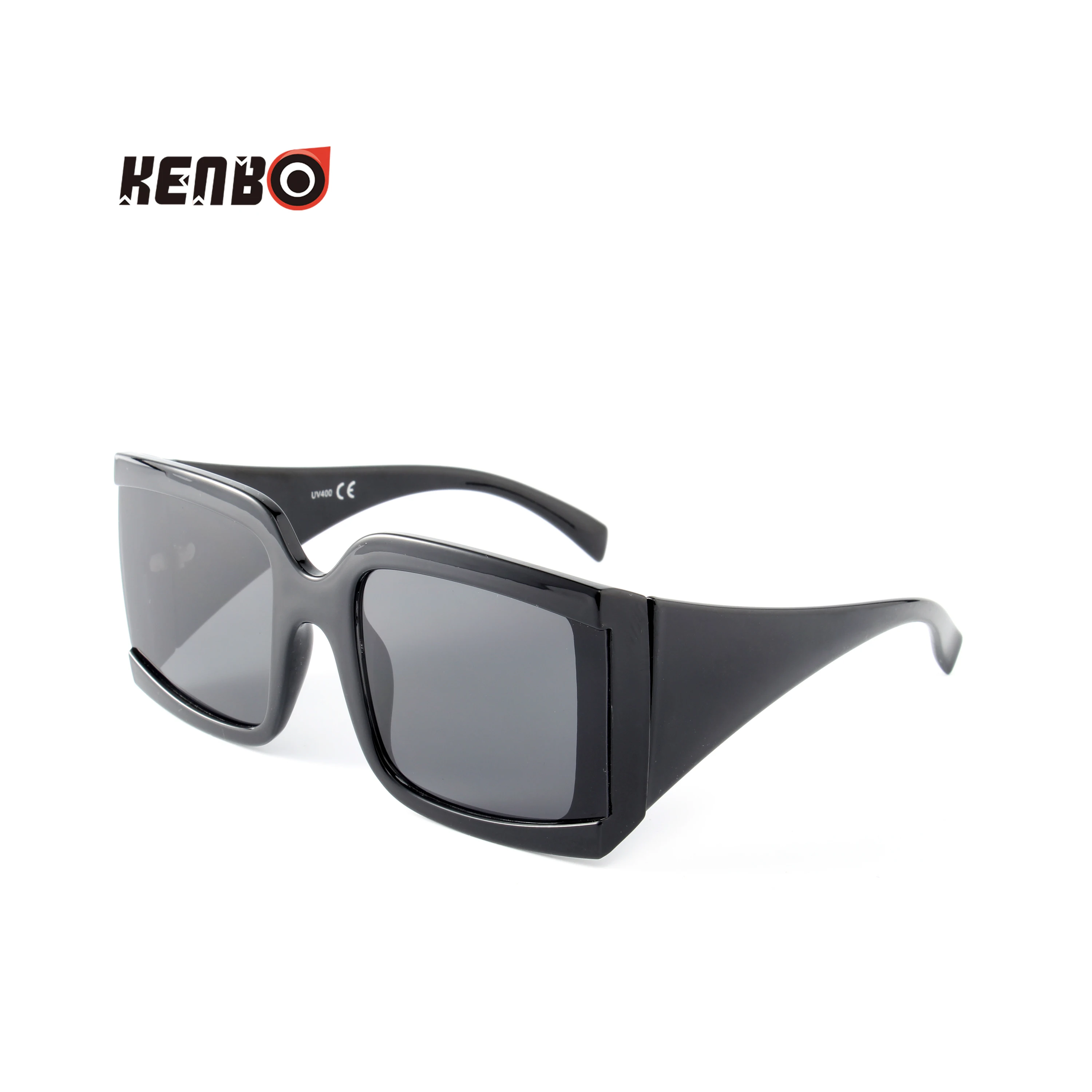 Kenbo-gafas de sol cuadradas Retro para hombre y mujer, lentes de sol de montura ancha, de diseñador, de gran tamaño, para conducir y pescar