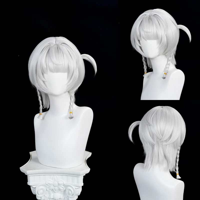 Jogo zenless zona zero soldado de prata anby cosplay peruca anby demara cosplay cabelo de prata para halloween carnaval feminino masculino