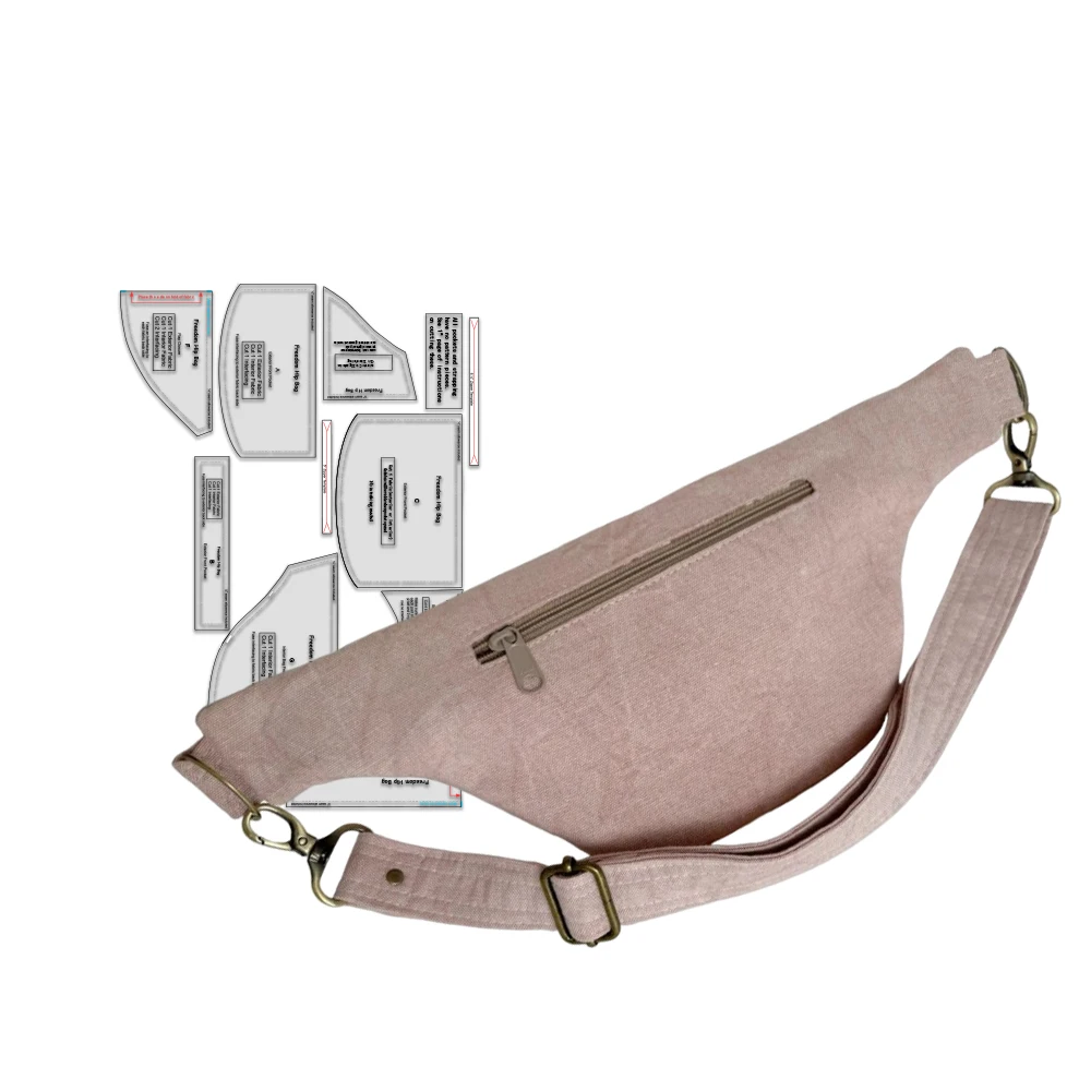 Freedom Hip Bag Sewing patterns, 1:1 scale women's handbag sewing patterns, stylish handbag prototype patterns
