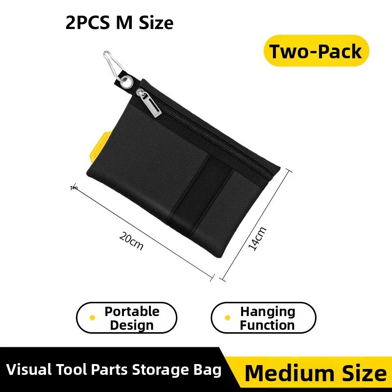 Industrial Strength Mesh Tool Bag with Waist Hook Mesh Viewing Area and Reinforced Seam Construction for Demanding Environments