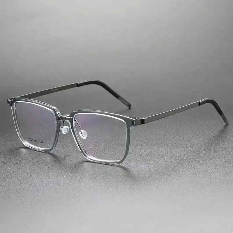 

Square Eyeglasses Frame Men's Screwless Denmark Titanium Blue Light Reading 1844 Women Prescription Glasses Myopia Spectacles