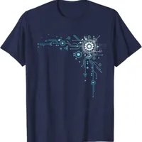 Computer Circuit T-shirt - Engineer Gifts - Computer Nerd Graphic Tee Top Geek Heart CPU Gamers Programmers Outfits Novelty Gift