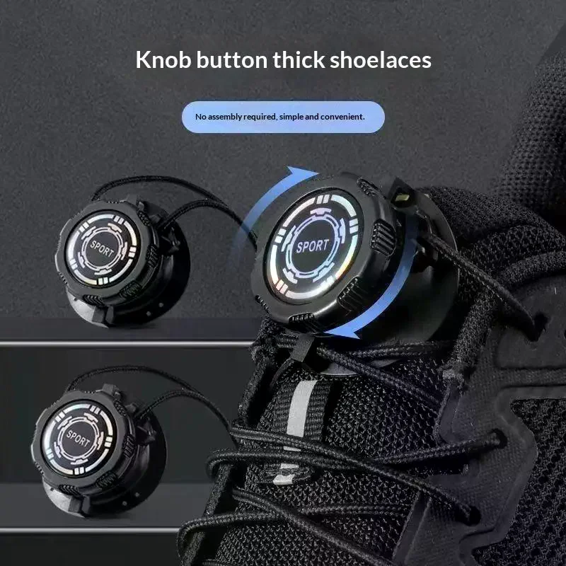 Fashion Swivel Buckle Laces Automatic Shoelace Without Ties Kids Adult Sneakers No Tie Shoe Laces Shoe Accessories