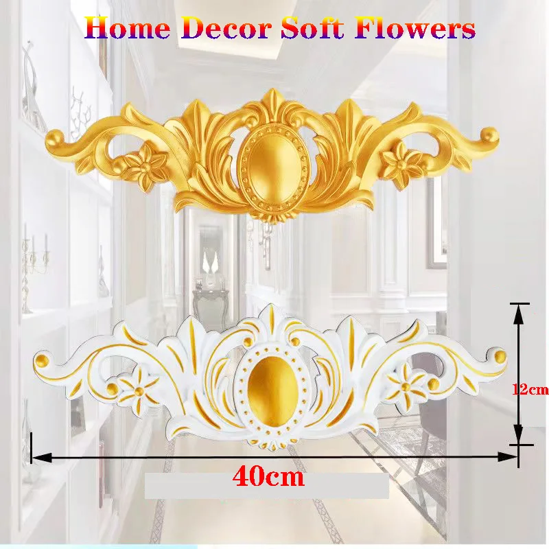 

European-style furniture accessories flower background wall decorative flower non-solid wood carving hollow flower sliding door