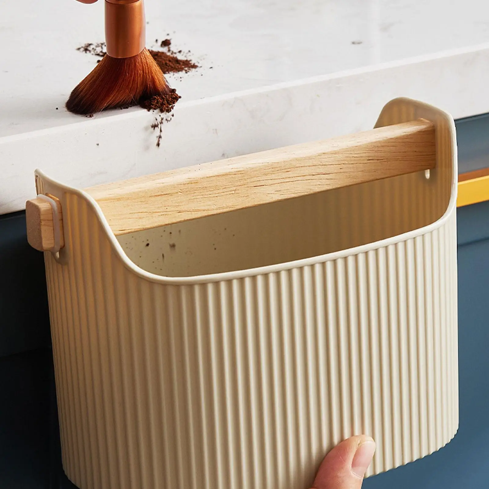 Espresso Puck Knock Box Espresso Dump Bin Removable Espresso Bucket Non-slip 1300ml Coffee Ground Dump Bin Grind Waste Bin