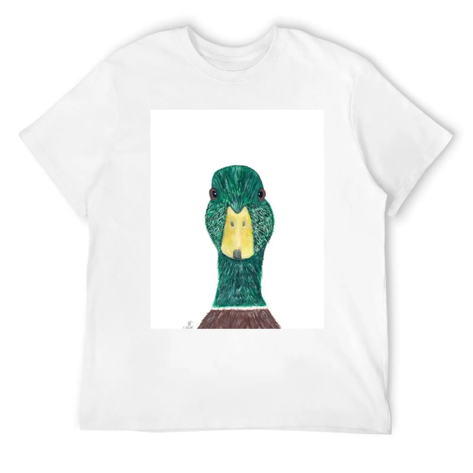 

Wild Green and Brown Male Mallard Duck with Yellow Beak Print...Quack! T-Shirt Personalized t-shirt Luxury man Men's t shirts